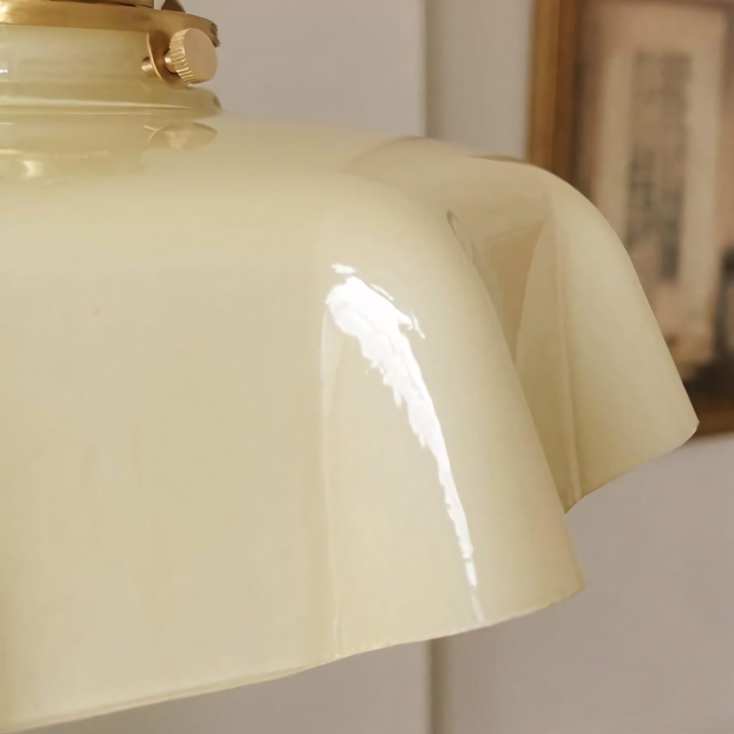 Jovianth French Cream Flower Single Pendant Light