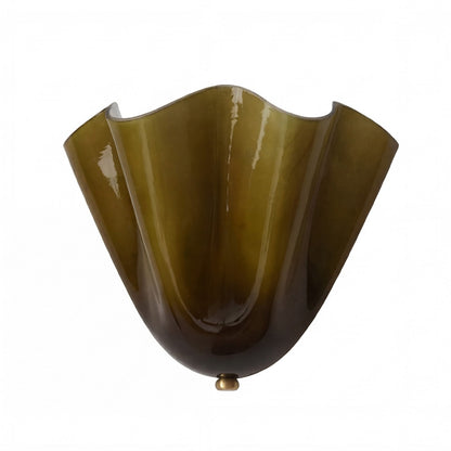 Kyrintha Mid-Century Skirt Shell Glass Fazzo Petalia Wall Sconce