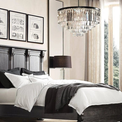 Guinevere Vintage Luxury Tiered Round Crystal Chandelier