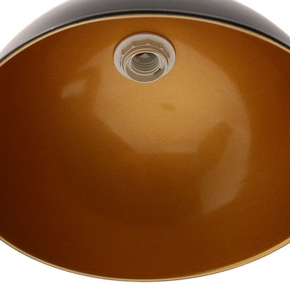 Gleamix Industrial Black Metal Dome Pendant Light