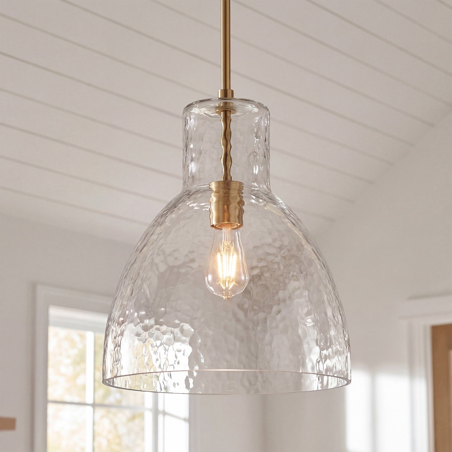 Keen Farmhouse Glass Dome Pendant Light