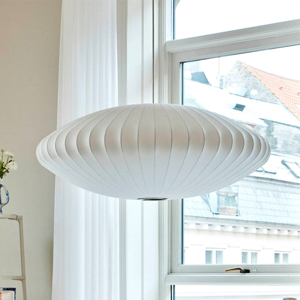 Leocadia White Saucer Nelson Bubble Pendant Light
