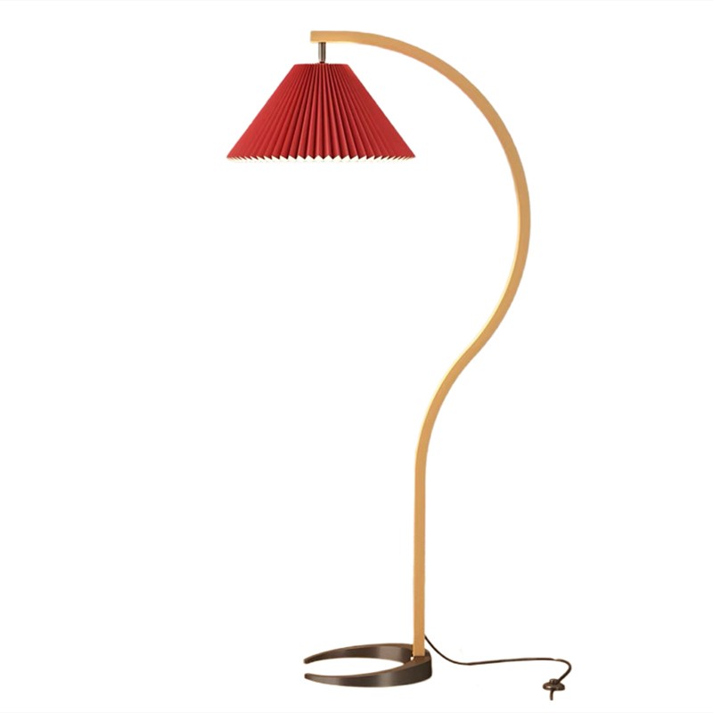 Anamika Vintage Mid Century Wooden Floor Lamp