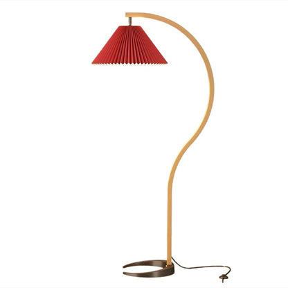 Anamika Vintage Mid Century Wooden Floor Lamp