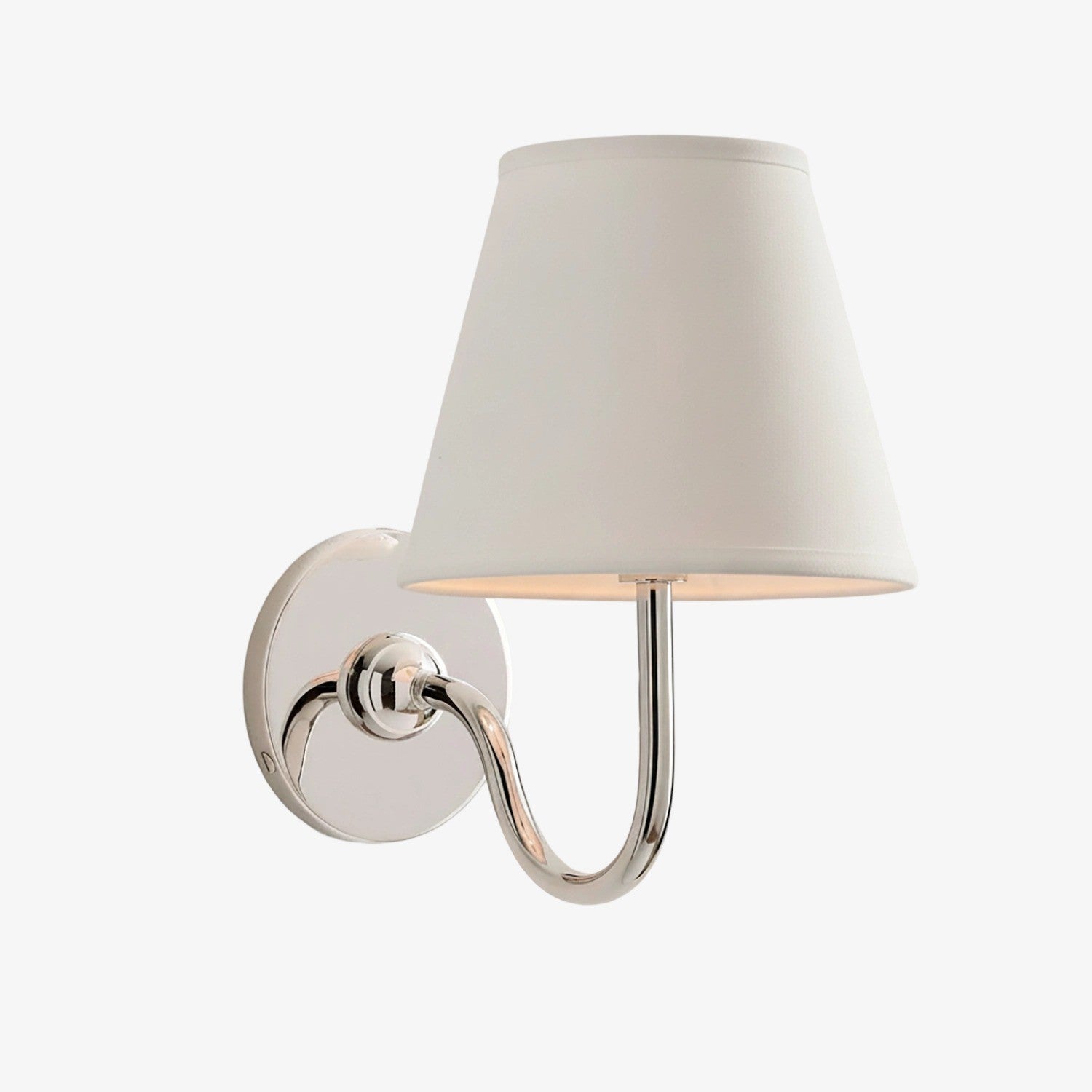 Stefania Rustic White Pleated Fabric Shade Sconce