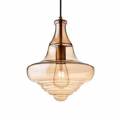 Helix Modern Glass Spool Pendant Light