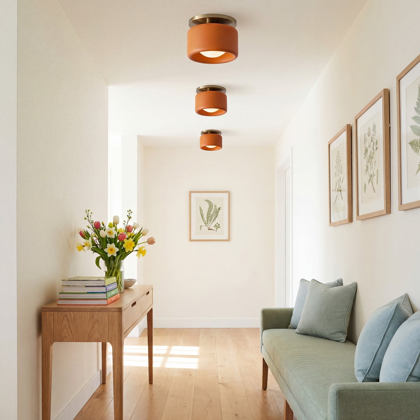 Aura Modern Porcelain Flush Mount Ceiling Light
