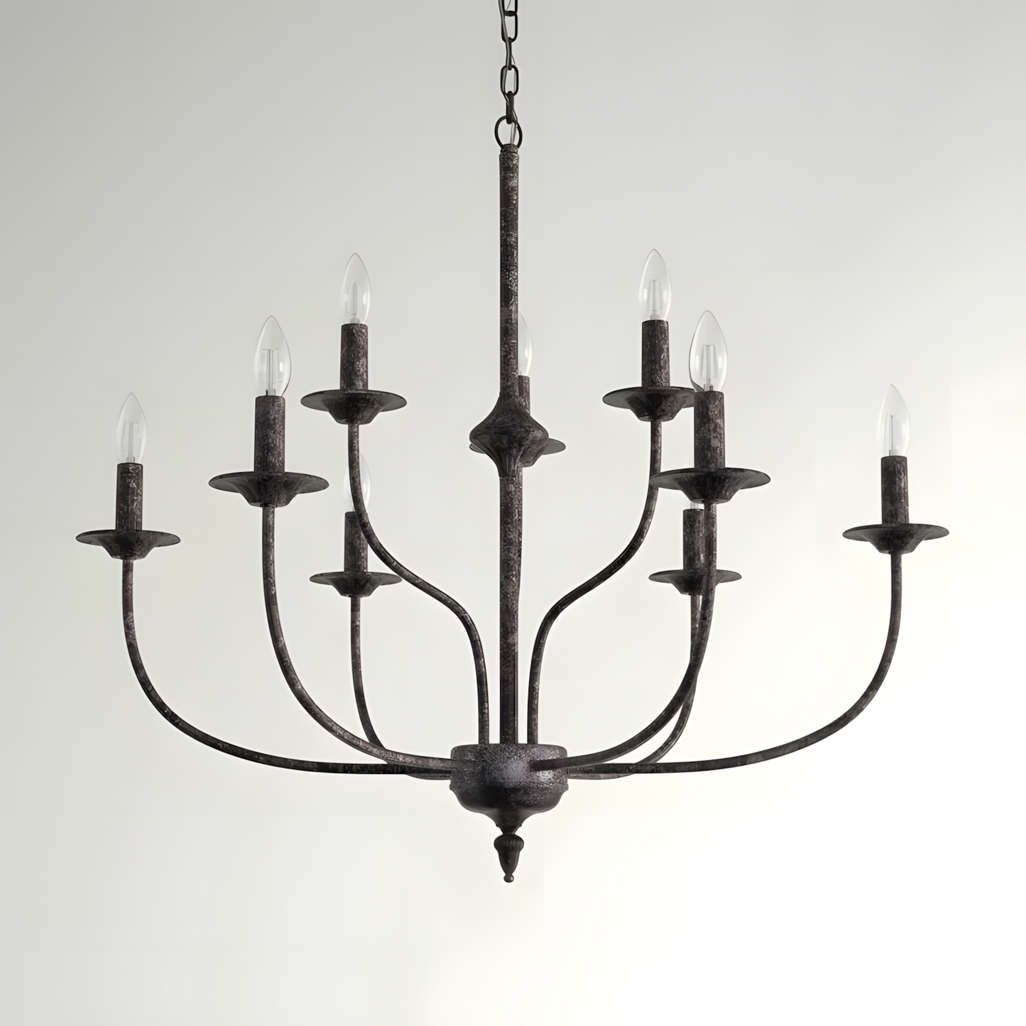 Caelestis Farmhouse 9 Light Metal Chandelier