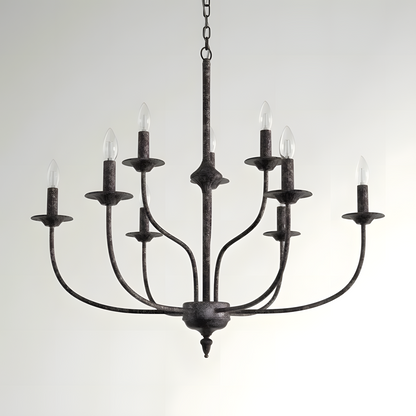 Caelestis Farmhouse 9 Light Metal Chandelier
