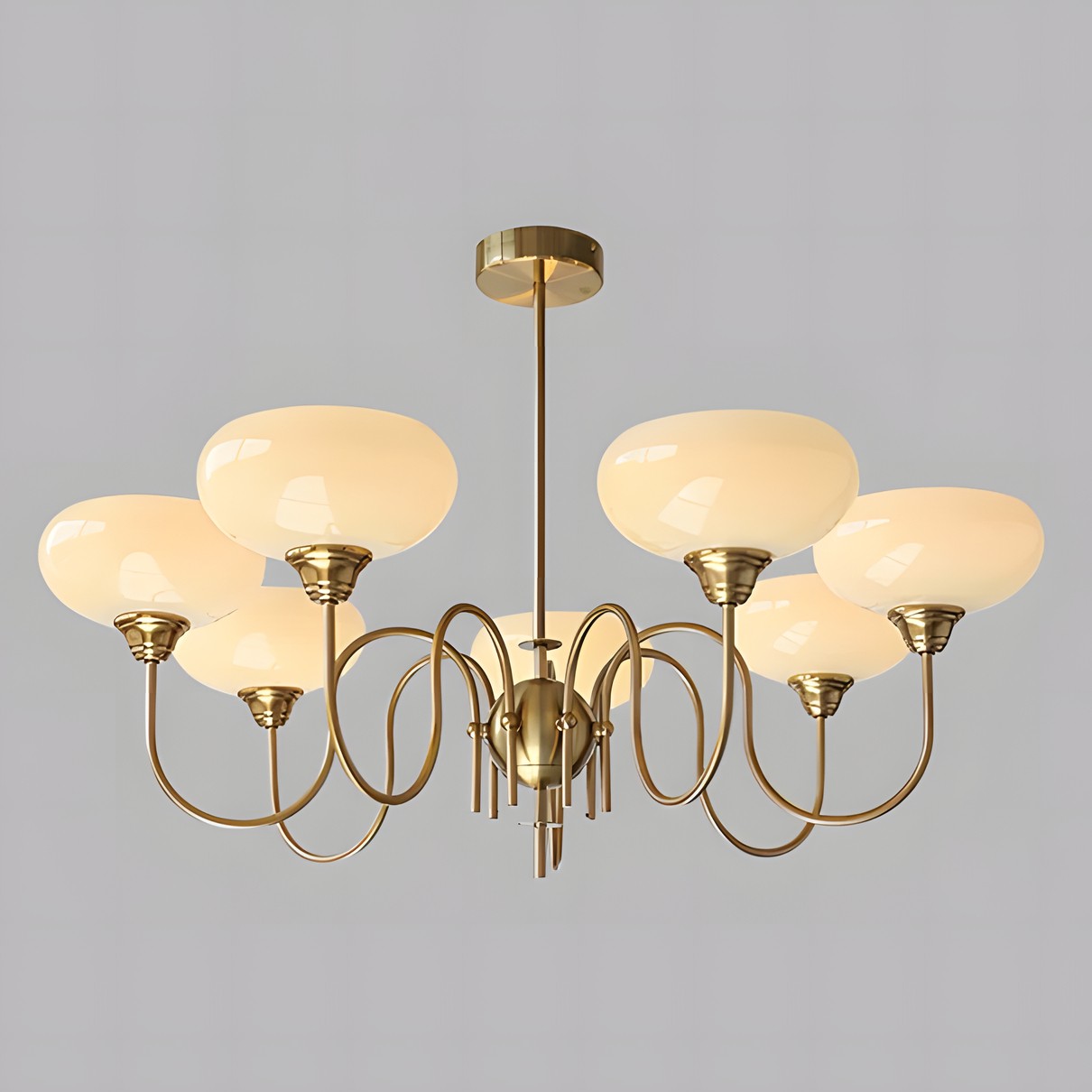 Luna Cream White Bubble Glass Chandelier