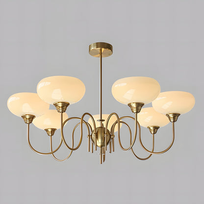 Luna Cream White Bubble Glass Chandelier