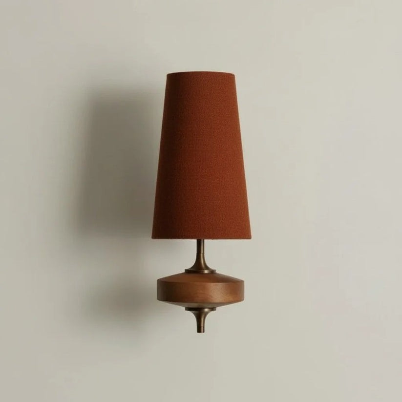 Nyxara Vintage  Fabric Tapered Shade Wall Sconce