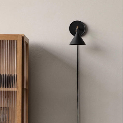 Anoushka ‎Minimalist Black Cast Wall Sconce