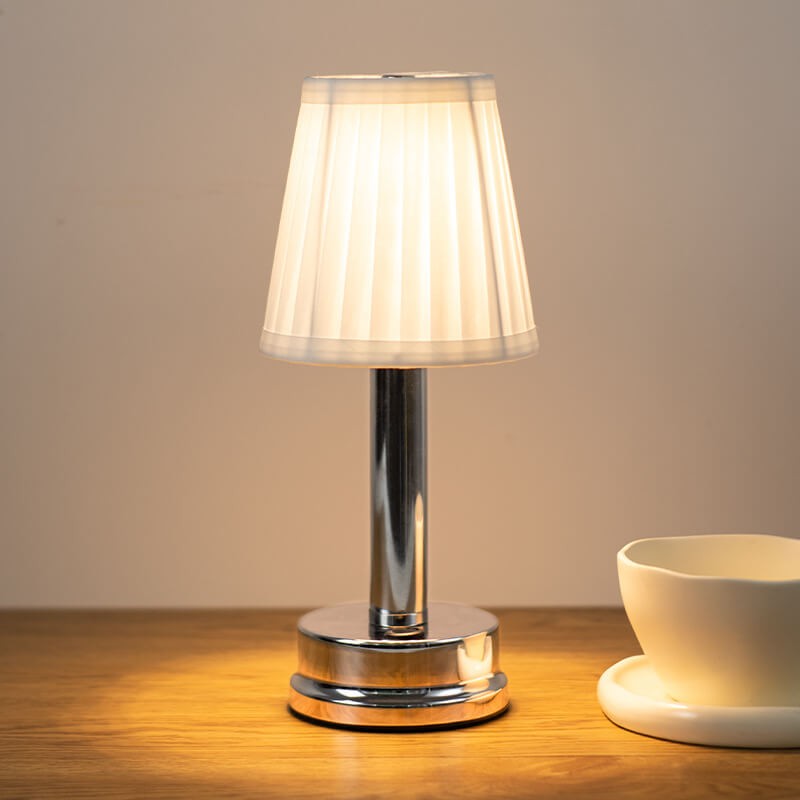 Mariana Cordless Battery Operated Pleated Shade Table Lamp