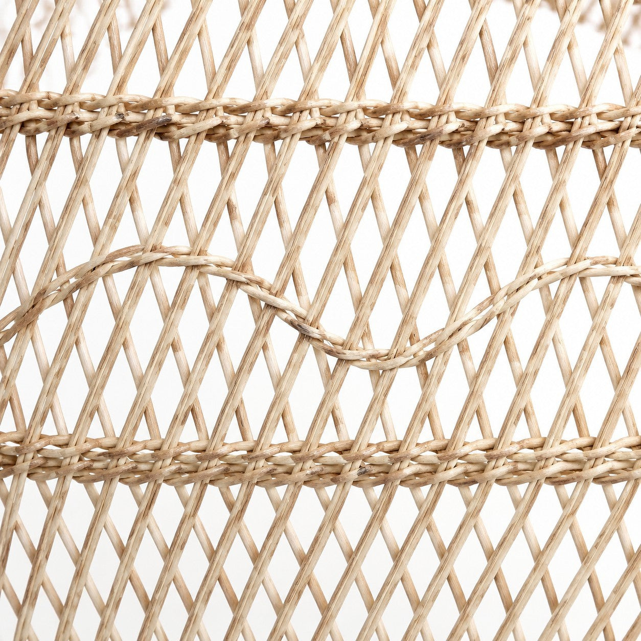 Laura Bohemian Style Bleached Rattan Pendant Light