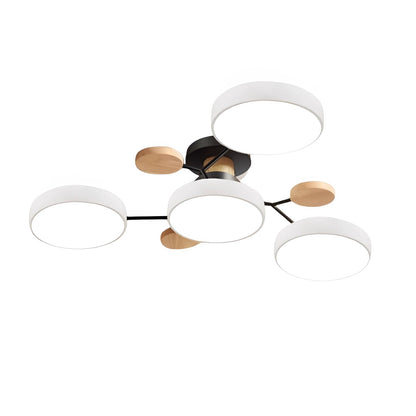 Phelith Scandinavian Round Molecule Branch Led Ceiling Light