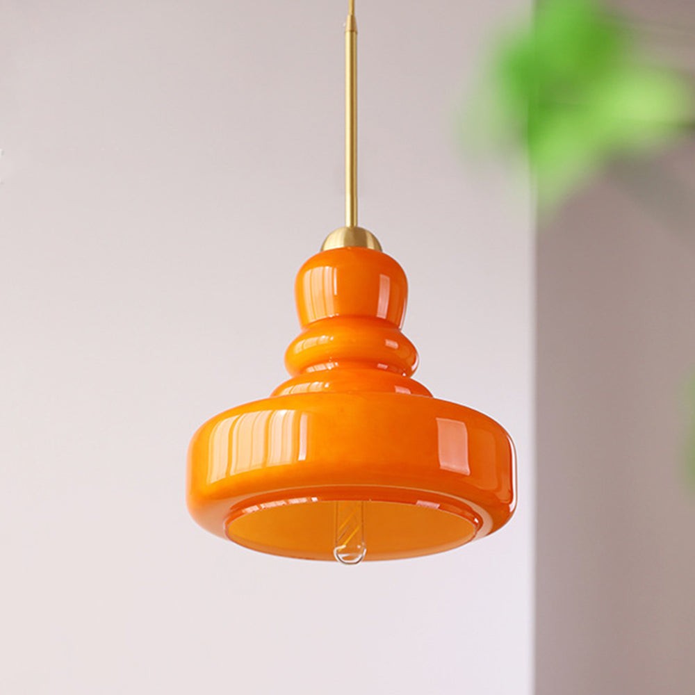 Carla Colorful Gourd Shaped Glass Shade Pendant Light
