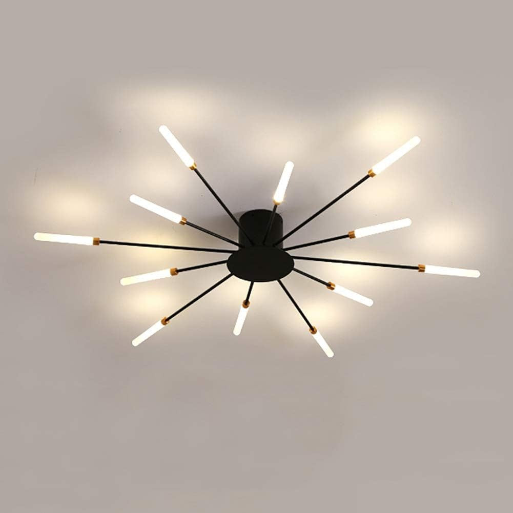 Pranika Modern Sputnik LED Fireworks Semi Flush Mount Ceiling Light