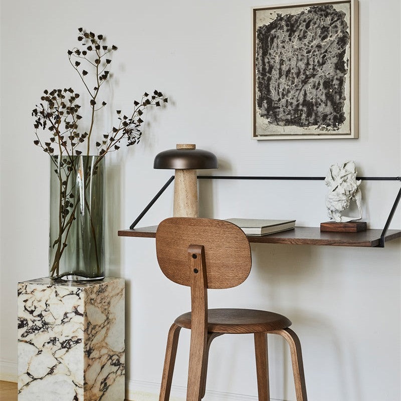 Salma Travertine Mushroom LED Table Lamp