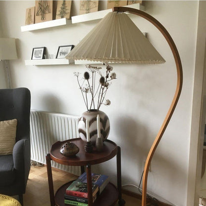 Anamika Vintage Mid Century Wooden Floor Lamp