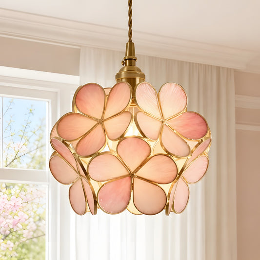 Viviana French Country Glass Petal Pendant Lights