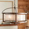 Aelric Farmhouse 5-Light Metal Frame Drum Chandelier