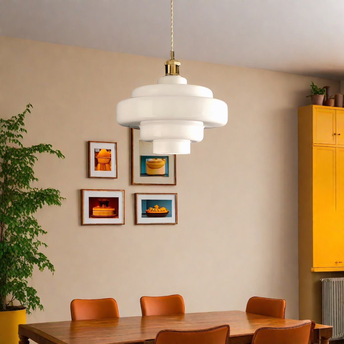 Yves Vintage Tiered Glass Pendant Light