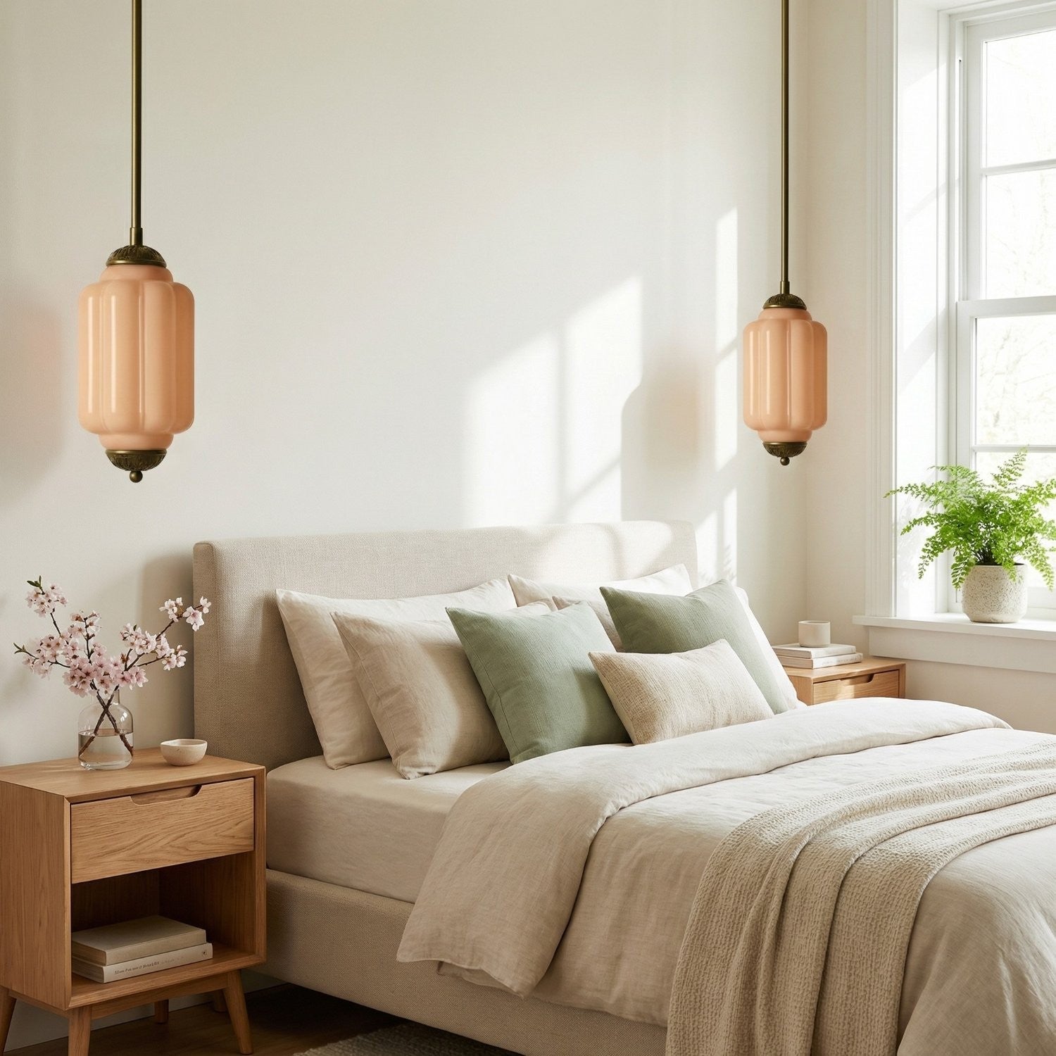 Cyrilith Farmhouse Pumpkin Glass Eloise Pendant Light
