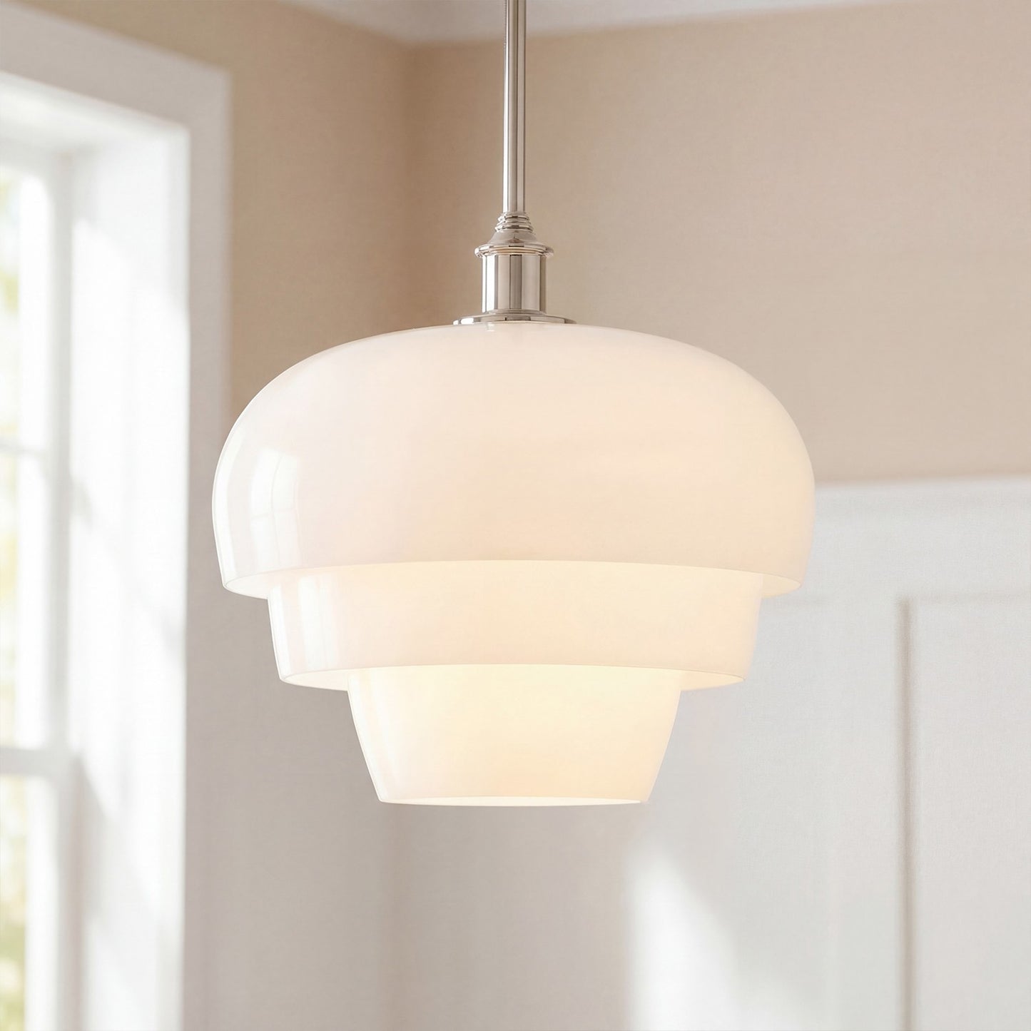 Xena Scandinavian Layered Clear Glass Pendant Light