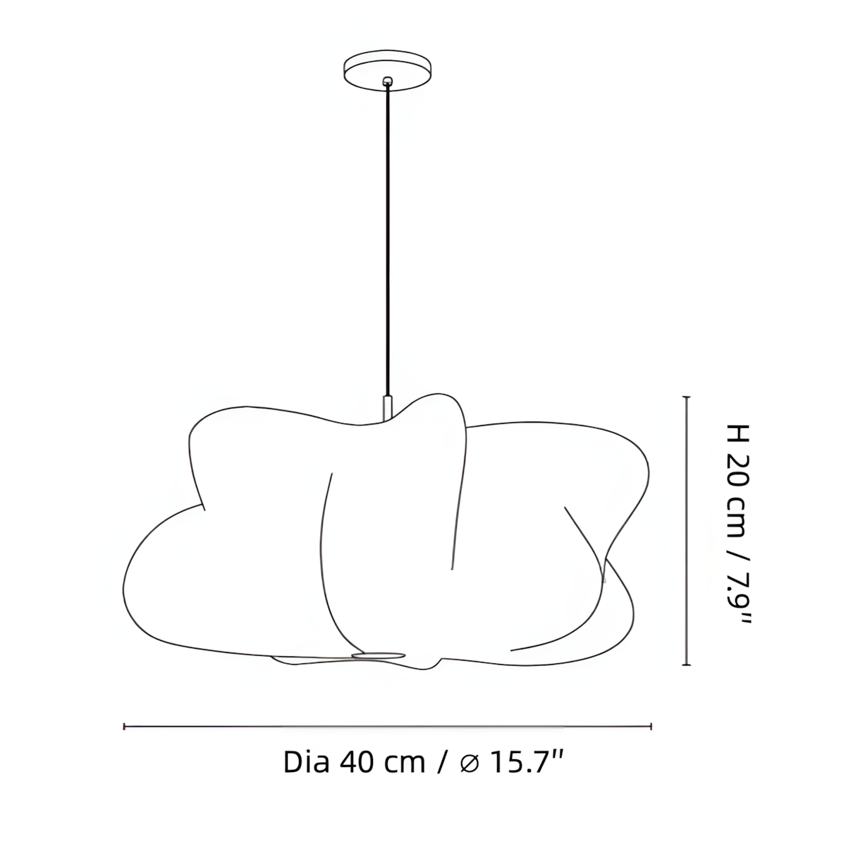Orin Modern White Silk Cloud Pendant Light