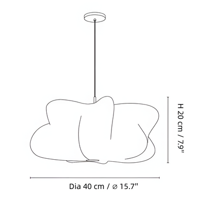 Orin Modern White Silk Cloud Pendant Light