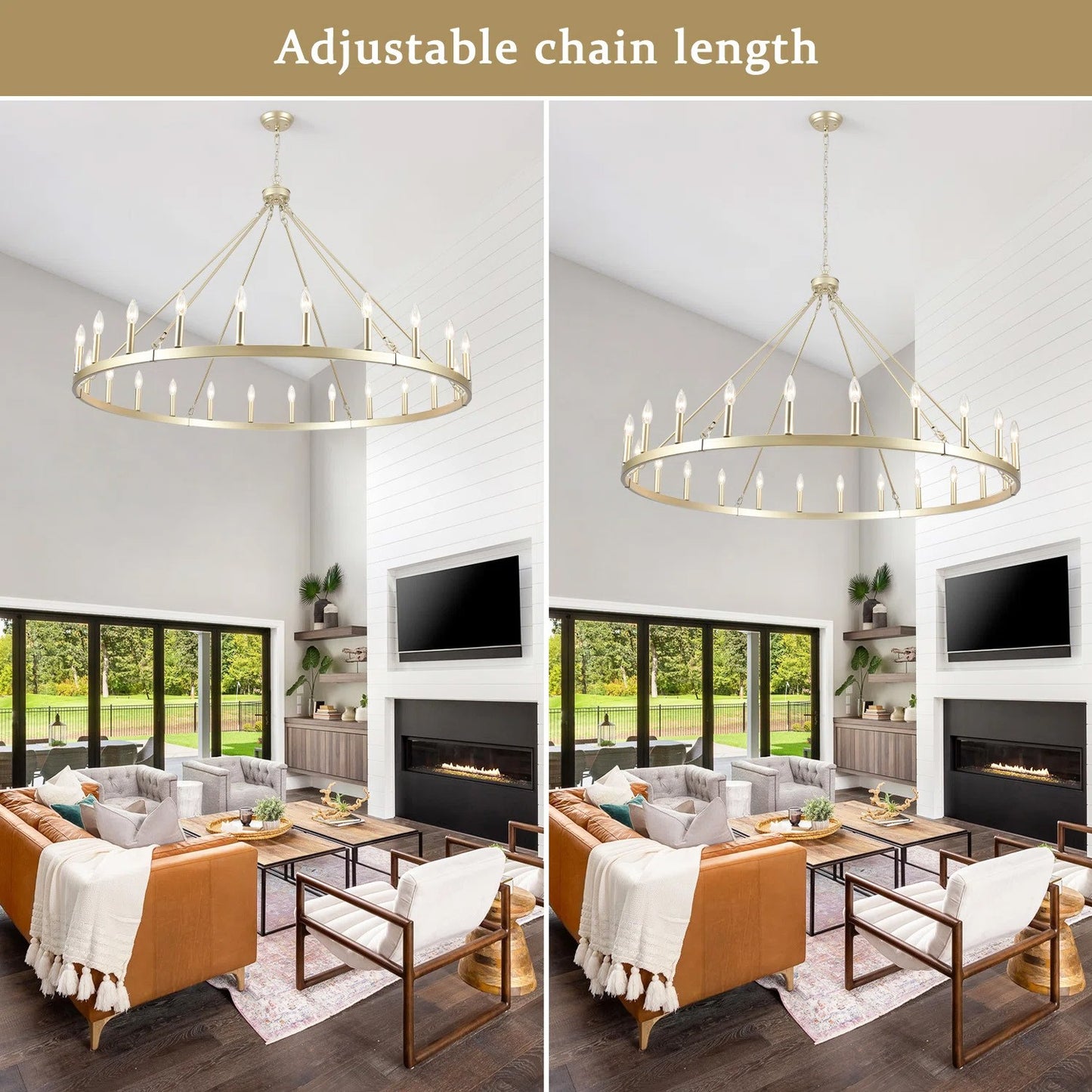 Raeth Farmhouse 24 Lights Wagon Wheel Candle Style Chandelier