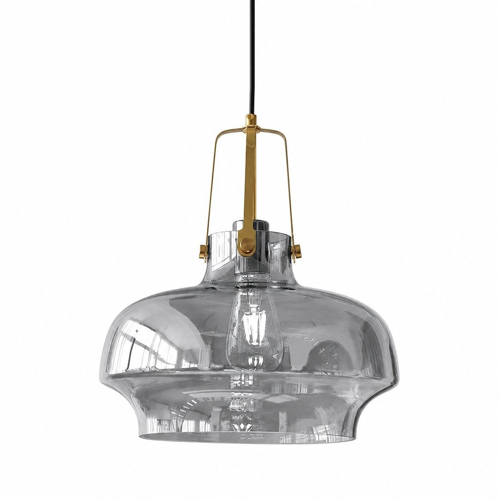 Mynorix Transparent Bowl Shaped Glass Pendant Light
