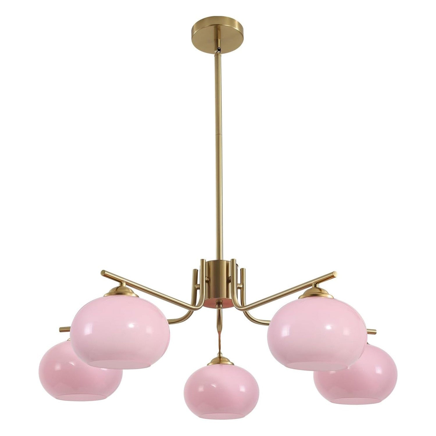 Kairox Mid Century Bauhaus Large Glass Globe Sputnik Chandelier