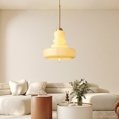 Carla Colorful Gourd Shaped Glass Shade Pendant Light