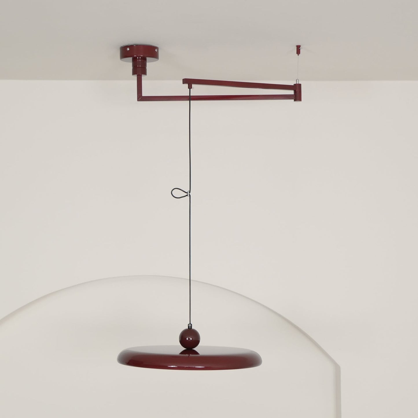 Delphin Colorful Swing Arm Flying Saucer Pendant Light
