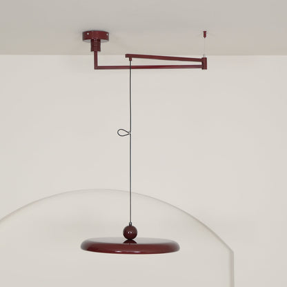 Delphin Colorful Swing Arm Flying Saucer Pendant Light