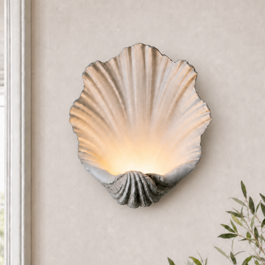 Bellamy Elegant Nautral Shell Resin Wall Light