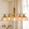 Erin French Country Crack Flower Glass Chandelier