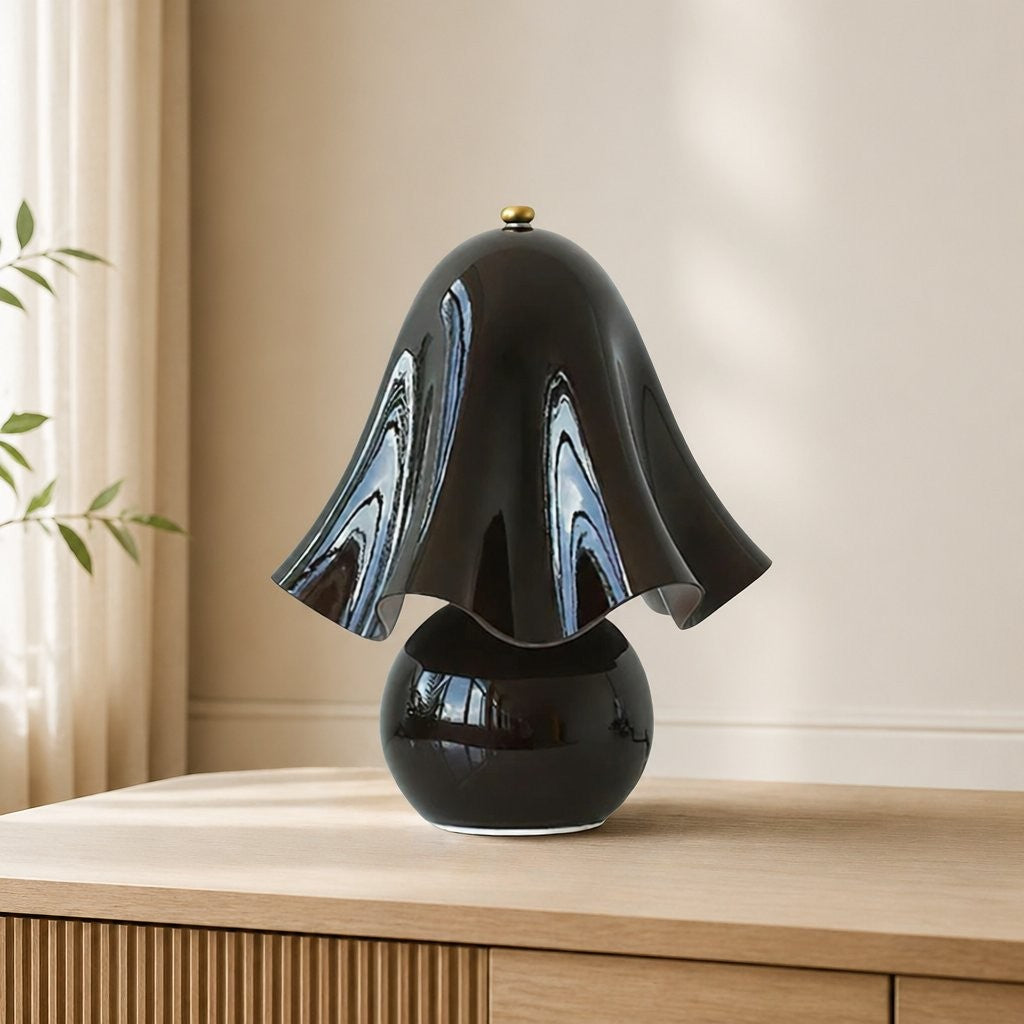 Catalina Modern Wavy Glass Petal Fazzo Table Lamp