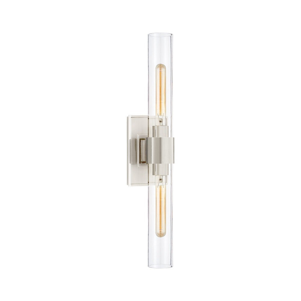 Zinnia Glass Tube Double Wall Mounted Light