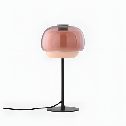 Xyndrae Modern Nordic Double-Layered Tinted Glass Table Lamp