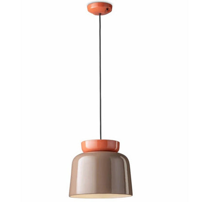 Smith Modern Nordic Bauhaus Macarons Bowl Shade Ceramic Pendant Light
