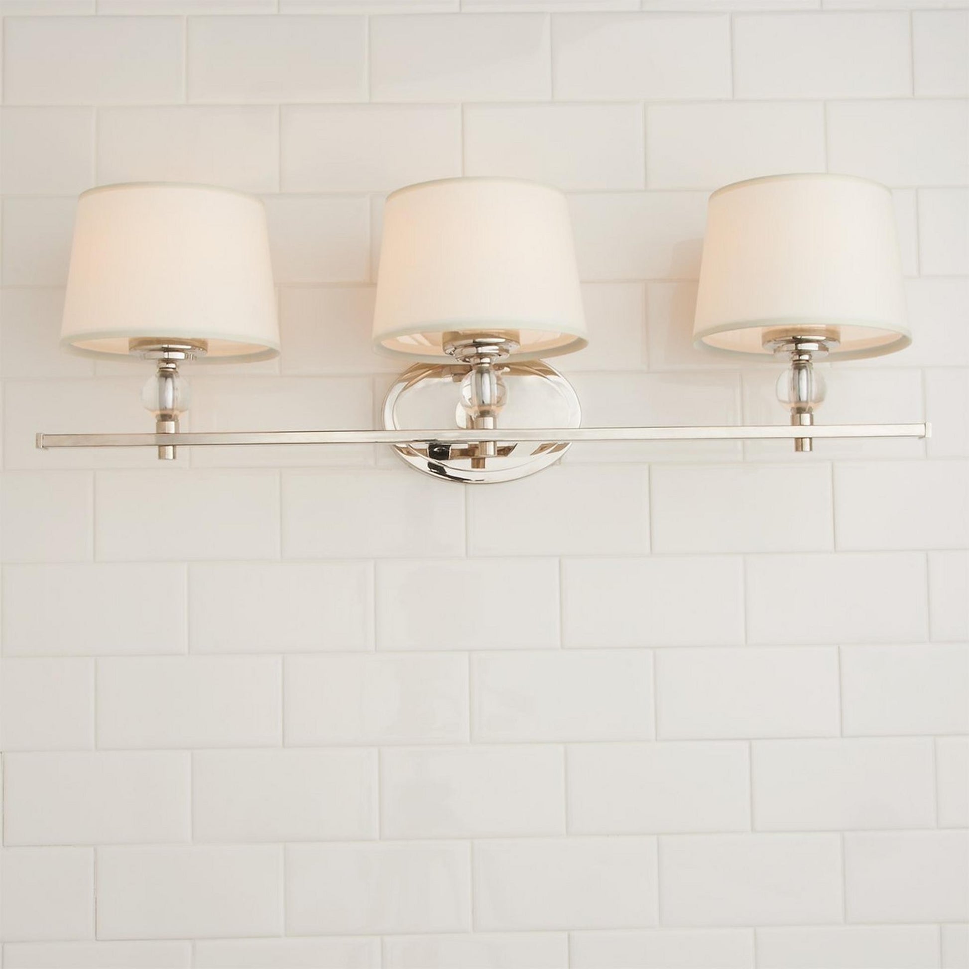 Remi Rustic 3-Light White Fabric Sconce