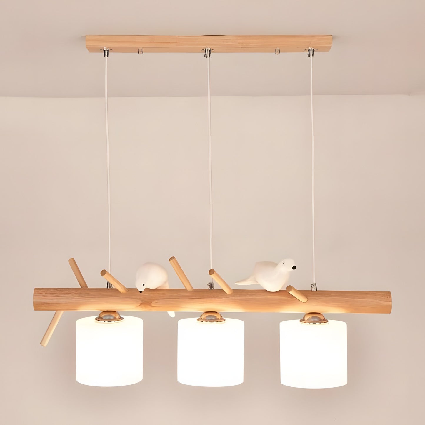 Bird Wooden Chandelier