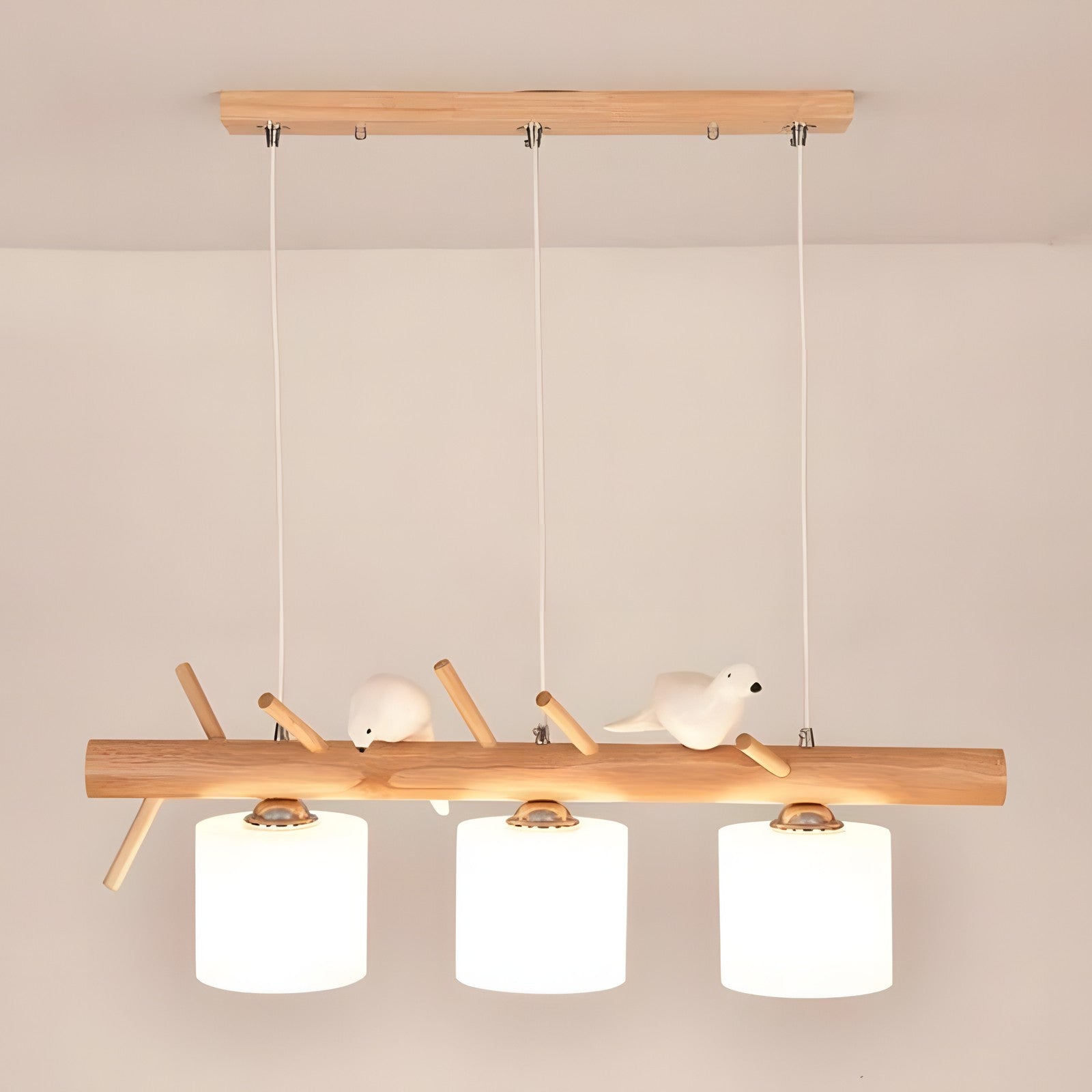 Bird Wooden Chandelier