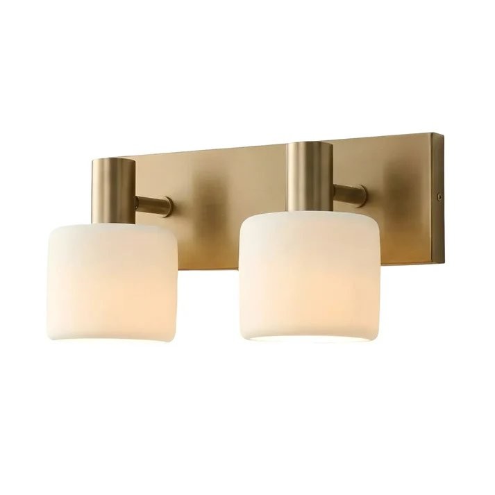 Aura Modern Brass Cylinder Porcelain Wall Sconce