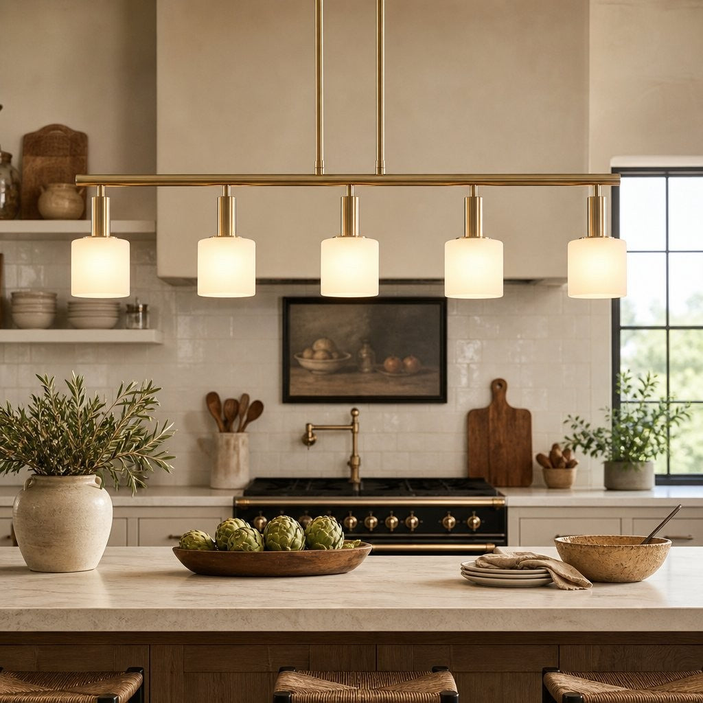 Aura Modern Linear Porcelain Chandelier