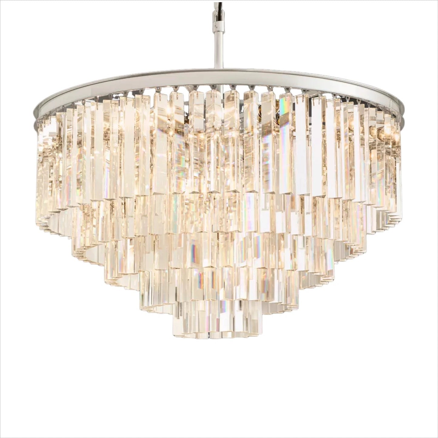 Guinevere Vintage Luxury Tiered Round Crystal Chandelier