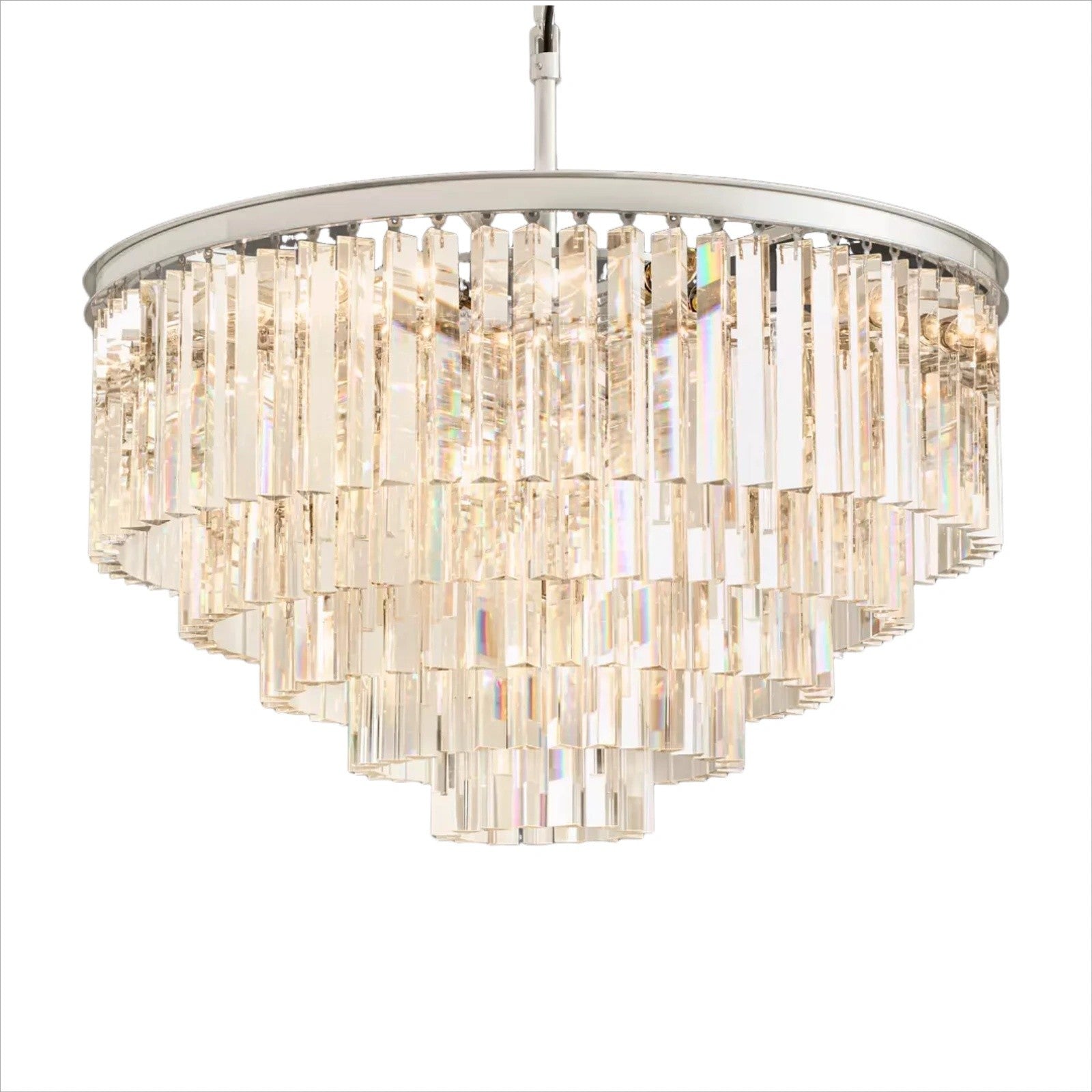 Guinevere Vintage Luxury Tiered Round Crystal Chandelier